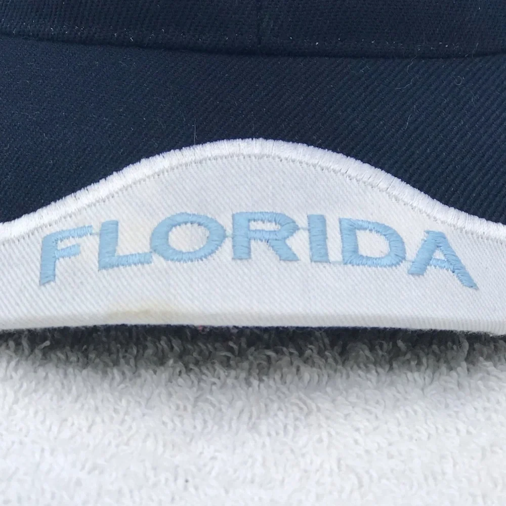 Florida type with Dolphin Art Adjustable Blue White Travel Beach Baseball Cap